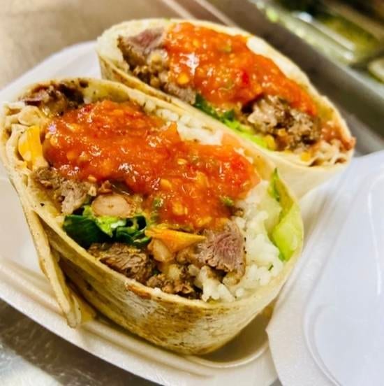 Steak burrito bowl.